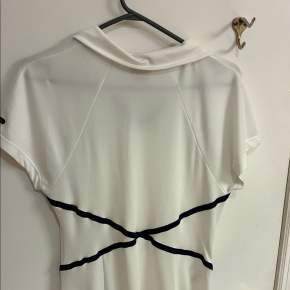 Vintage Nike Dri Fit  White/Blue Tennis Dress in Sz L - Picture 7 of 12